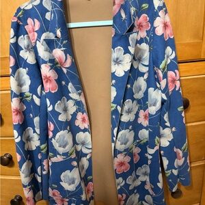 Floral Blue Women's Jacket